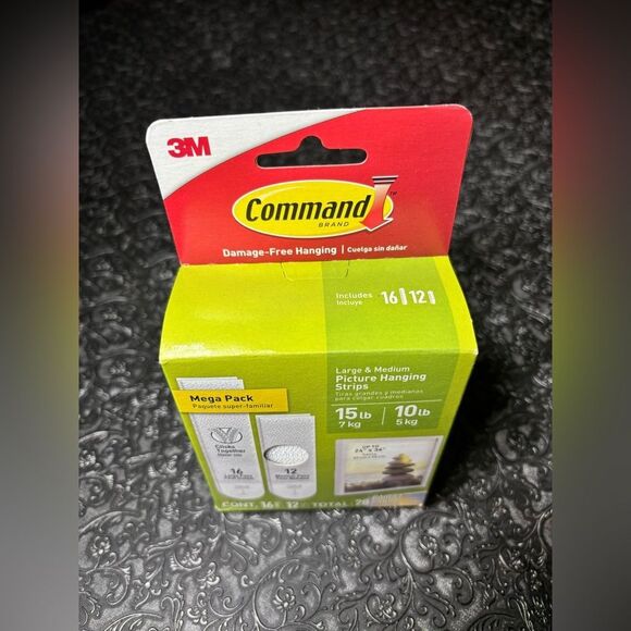 New! Command 10 lb & 15 lb White Picture Hanging Strips Mega Pack 28 Pairs NIB - Picture 7 of 7